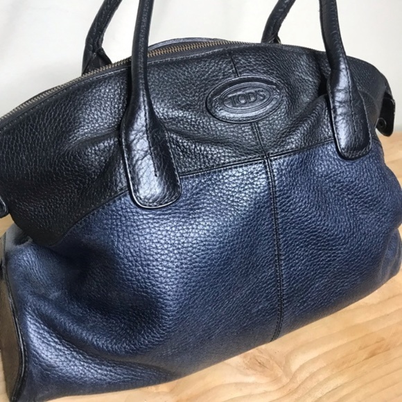 Tod's Handbags - Tod's Large Shoulder Bag (Navy Blue / Black)